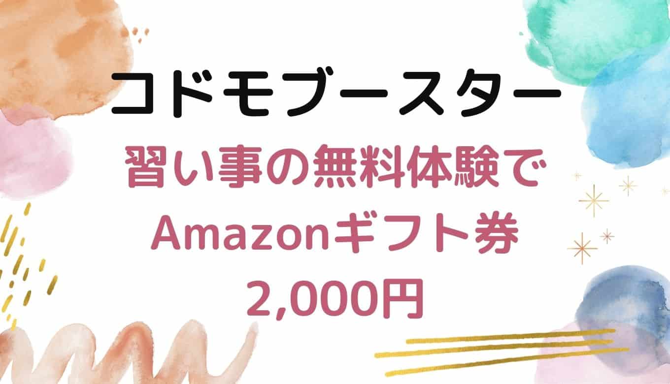 00円貰い方 コドモブースターキャンペーンの口コミ評判 クーポンコードなしで無料体験 節子日記 00円貰い方 コドモブースターキャンペーンの口コミ評判 クーポンコードなしで無料体験 節子日記
