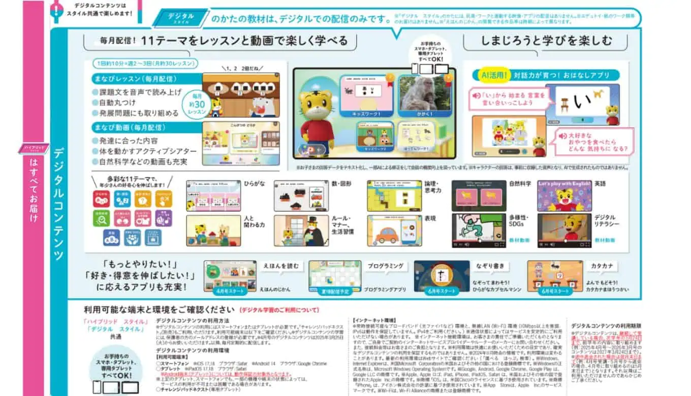 こどもちゃれんじほっぷハイブリッドワークデジタルコンテンツ