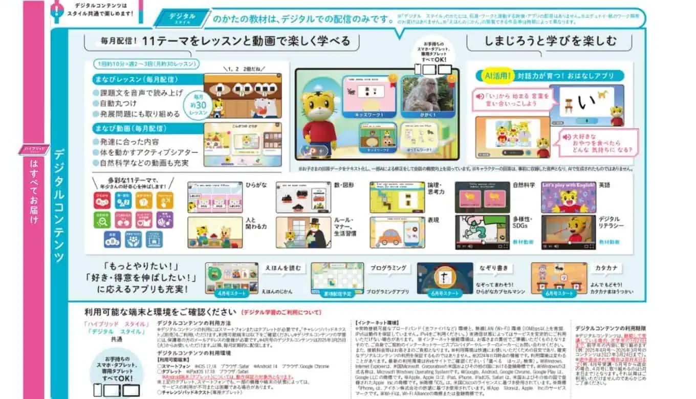 こどもちゃれんじほっぷハイブリッドワークデジタルコンテンツ
